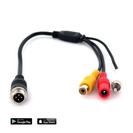 4 Pin Erkek  Rca Görüntü Dişi + Rca Ses Erkek + Dc Dişi Çevirici Kablo Mdvr Dönüştürücü Kablo