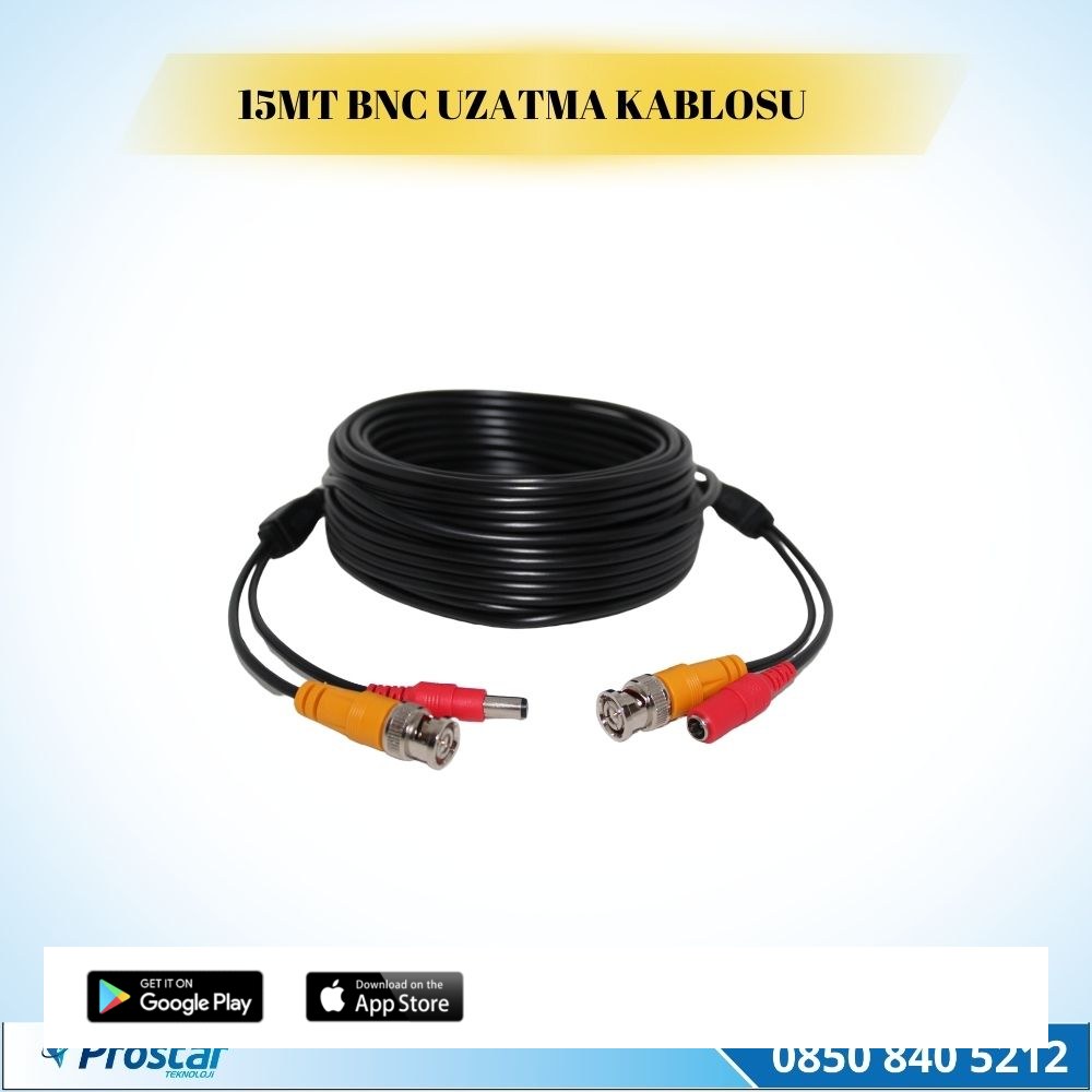 15 Metre Bnc Girişli Uzatma Kablosu
