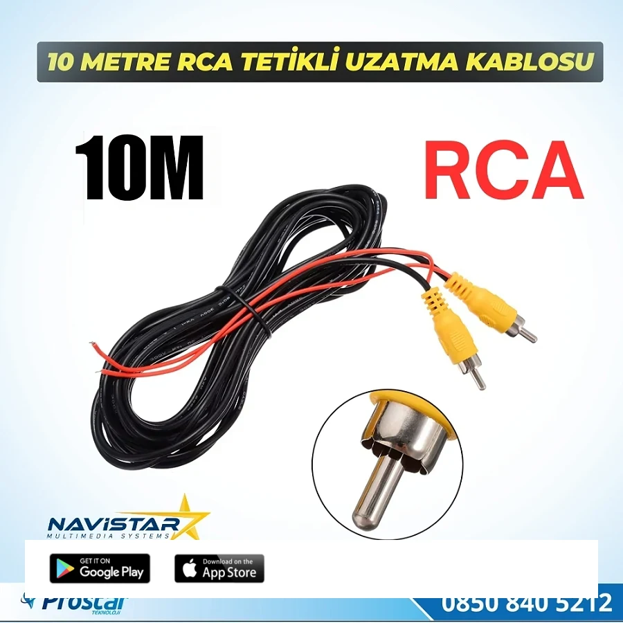 10 Metre RCA Tetikli Uzatma Kablosu