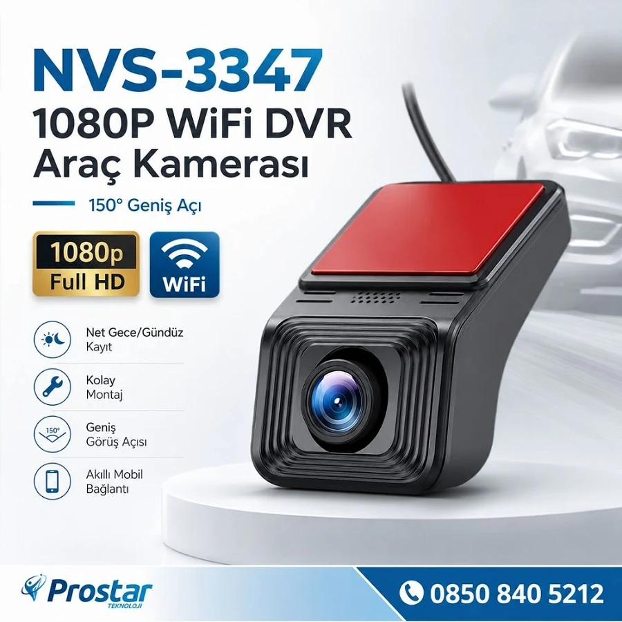 Wifi G-Sensör Park Modu 128 GB Destekli Araç Yol Sürüş Kamerası Geniş Açılı