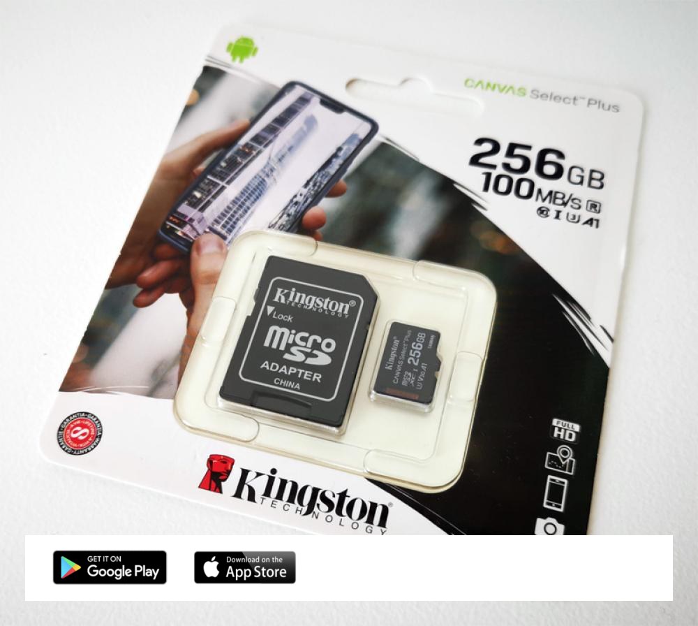Kingston 256 GB Class 10 Canvas serisi Sd kart