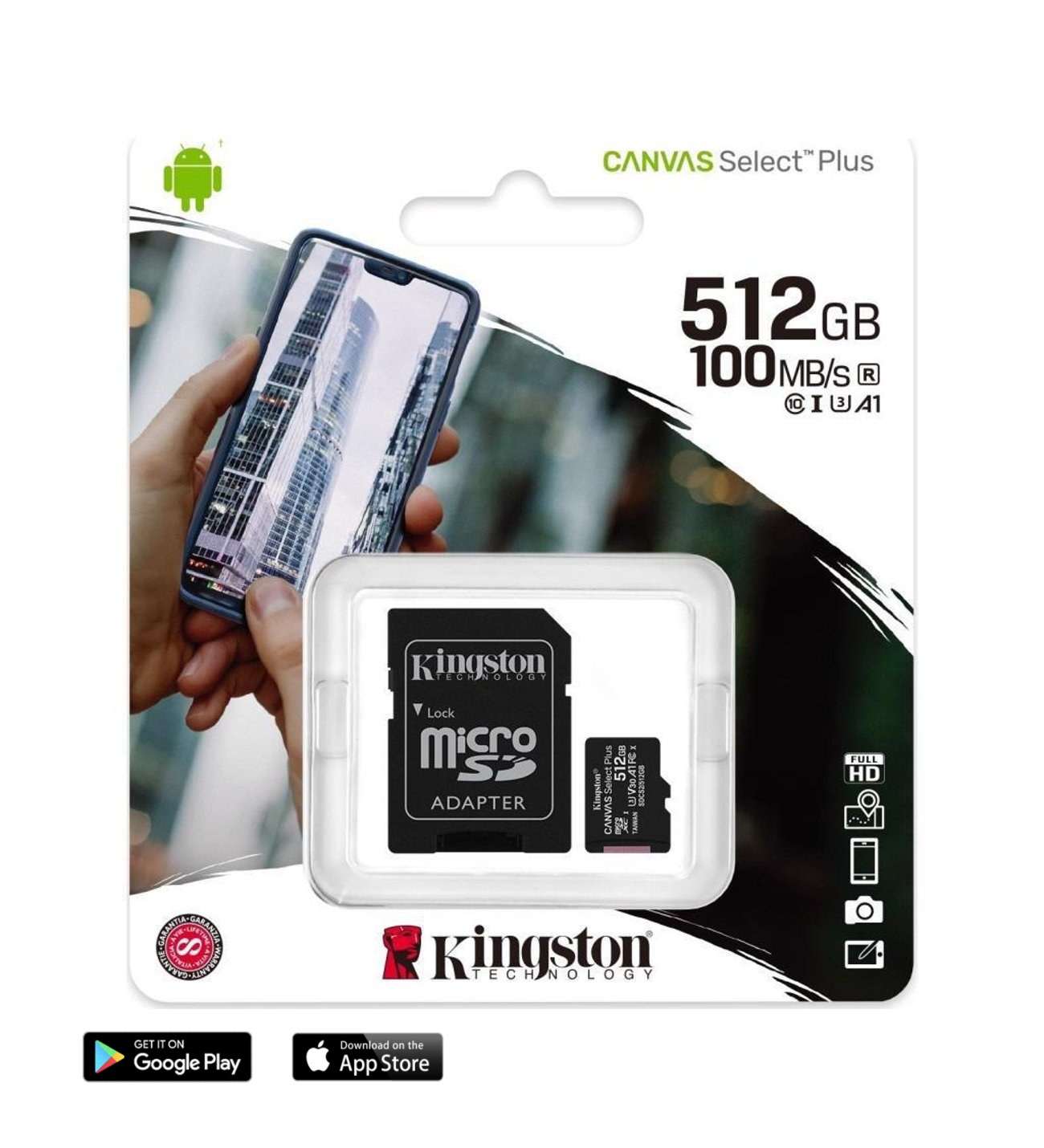 Kingston 512 GB Class 10 Canvas serisi Sd kart