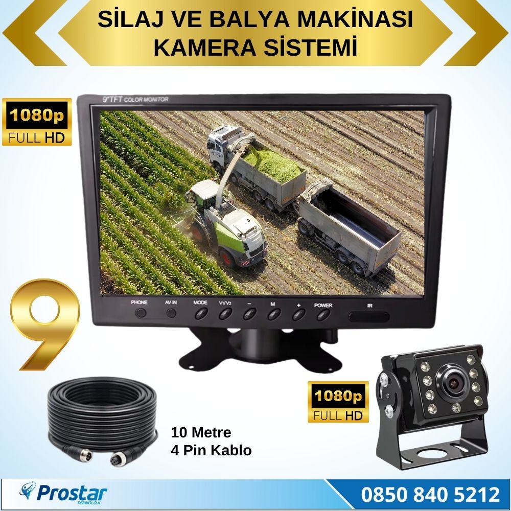 Traktör Balya Silaj Makinası Kamera Sistemi AHD 1080P Full HD Tak Kullan Pratik