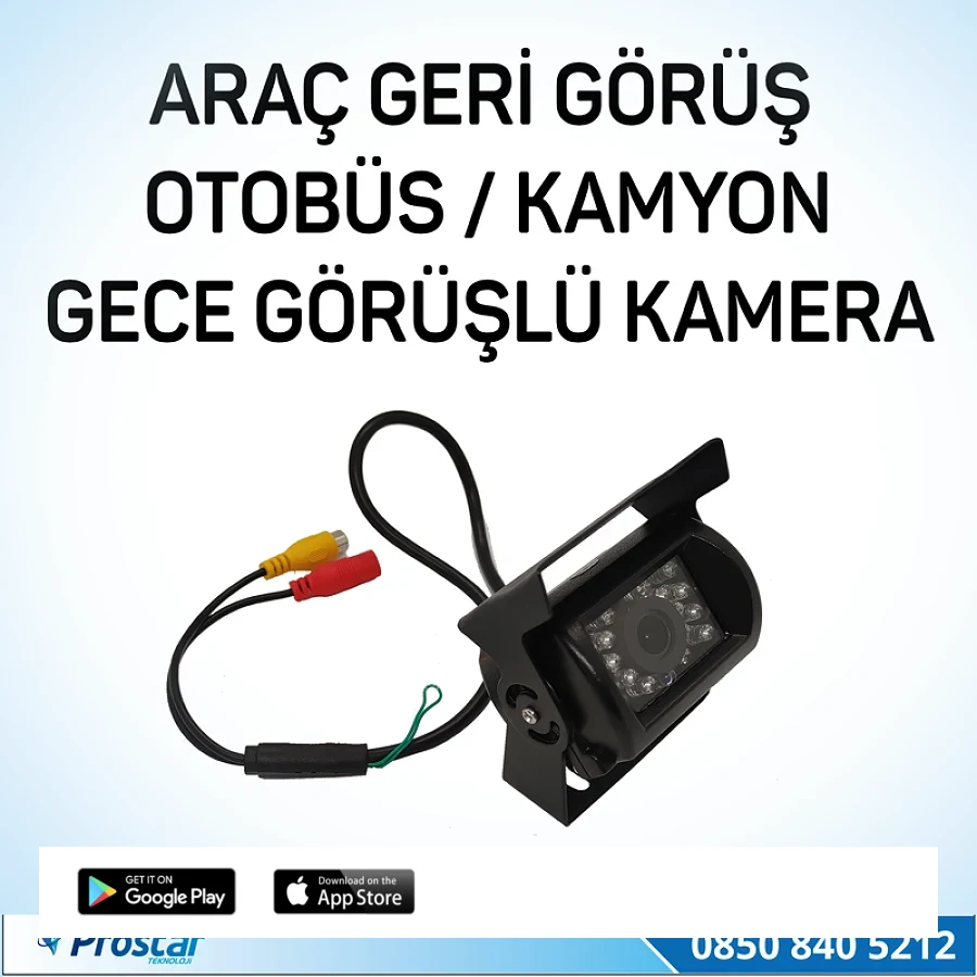 Prostar Otobüs Kamyon Tır Geri Görüş Kamerası Ledli Arka Görüş Kamerası
