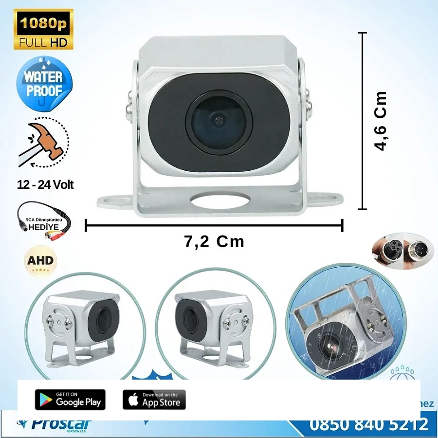 Navistar Ahd 1080P Full Hd 4Pin Starlight Gece Görüşlü Geri Görüş Kamerası