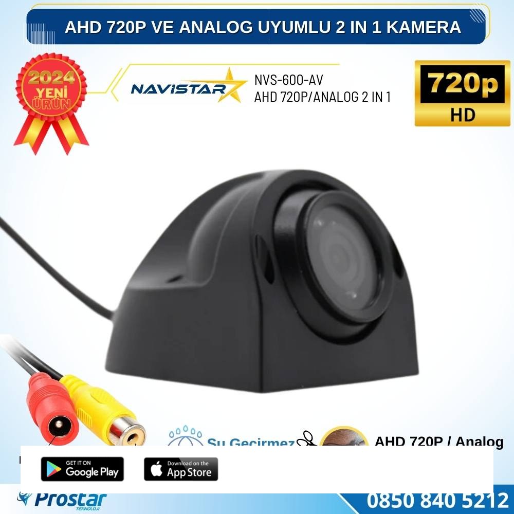AHD 720P ve Analog Pal Uyumlu Gece Görüşlü Yan, Ön ve Arka Uyumlu Full HD Kamera