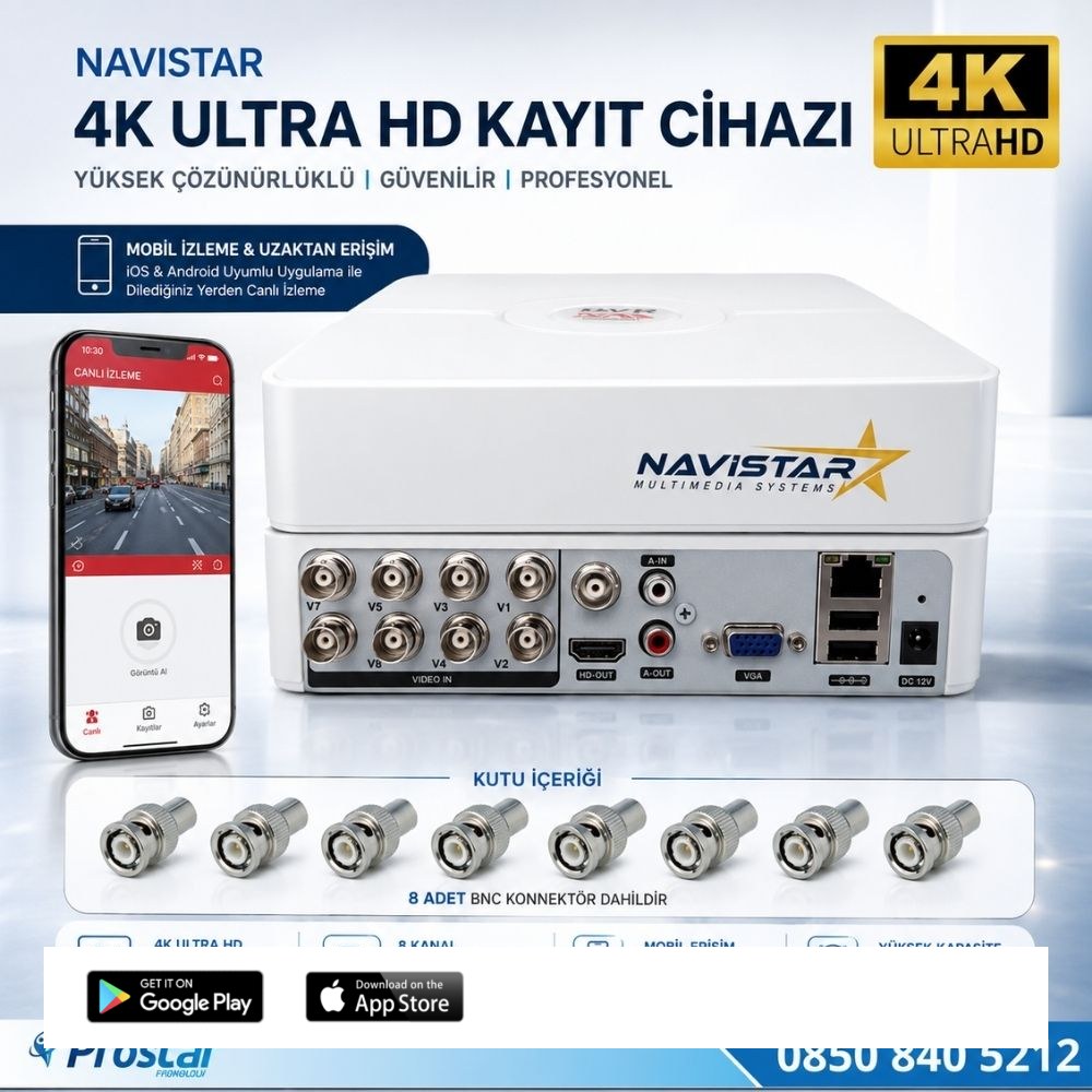 8 Kanal Ekonomik Mobil Dvr Kayıt Cihazı Uzaktan İzleme Destekli Hdmi Vga Çıkılşlı